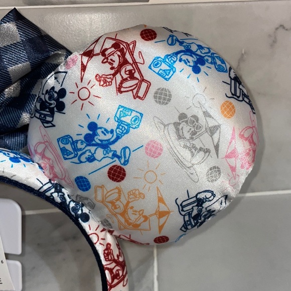 Disney Vacation Club DVC Logo Minnie Ears Buffalo Check Bow Headband 2021 NEW - Picture 7 of 9